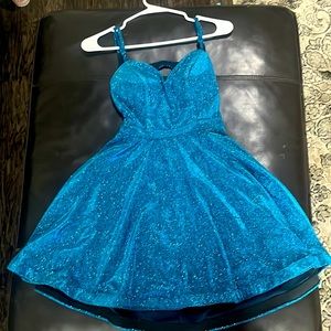 City Studio Blue Shiny Dress